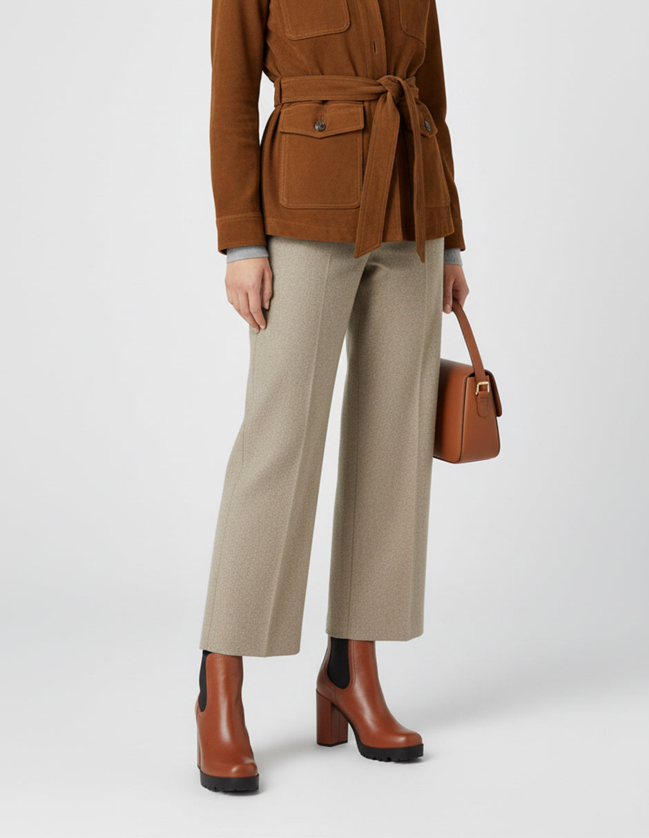 Botín con tacón Tender en Piel vegana – Café