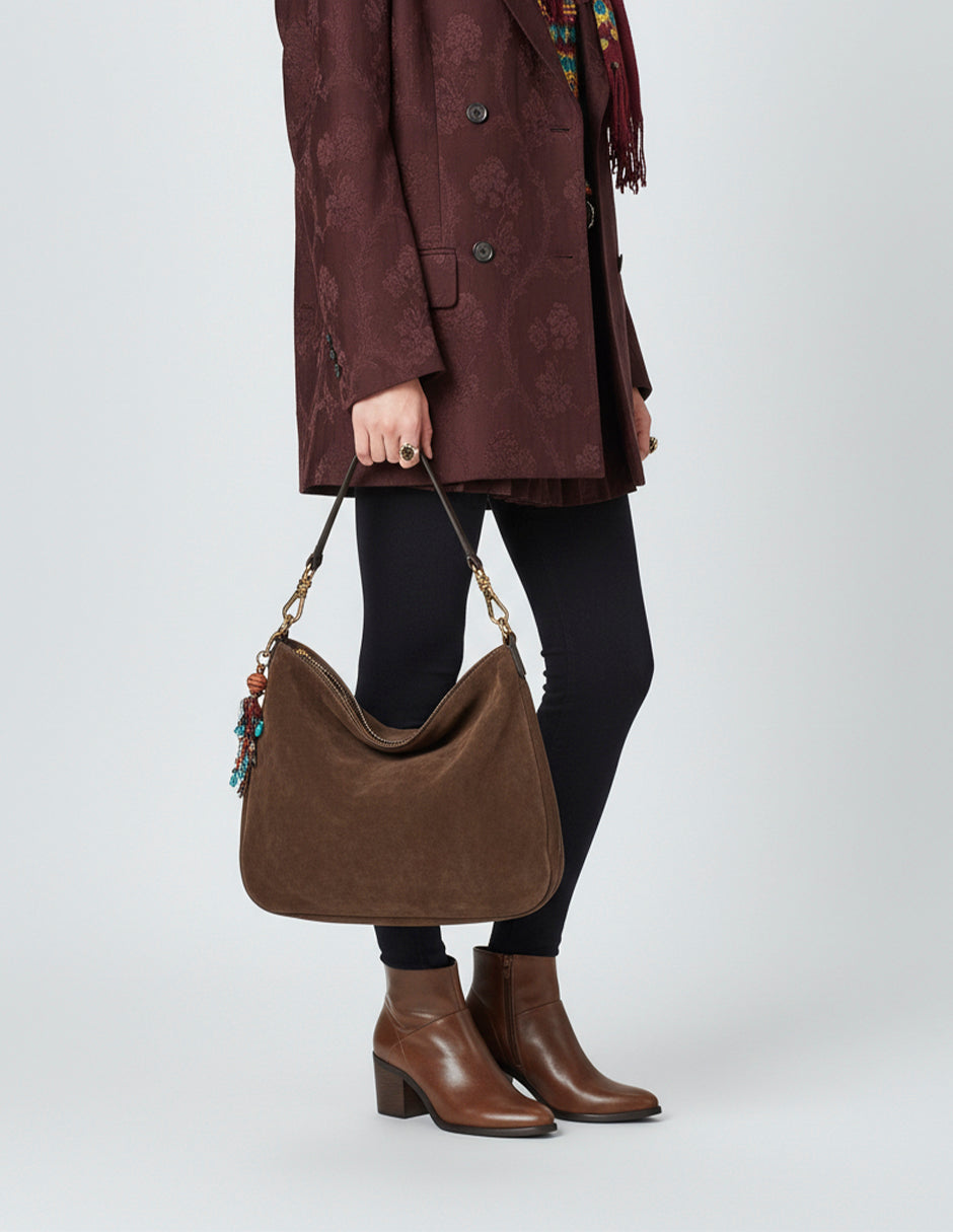 Botín con tacón Tender en Piel vegana – Café