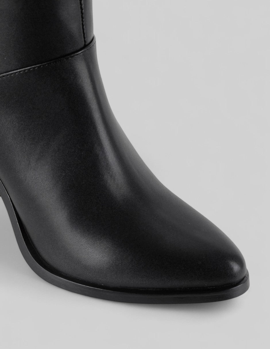 Botín con tacón Tender en Piel vegana – Negro