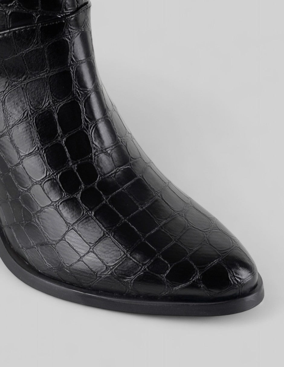 Botín con tacón Tender en Piel vegana – Negro