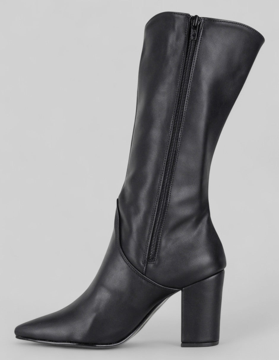 Botas altas Signature Line en Piel – Negro
