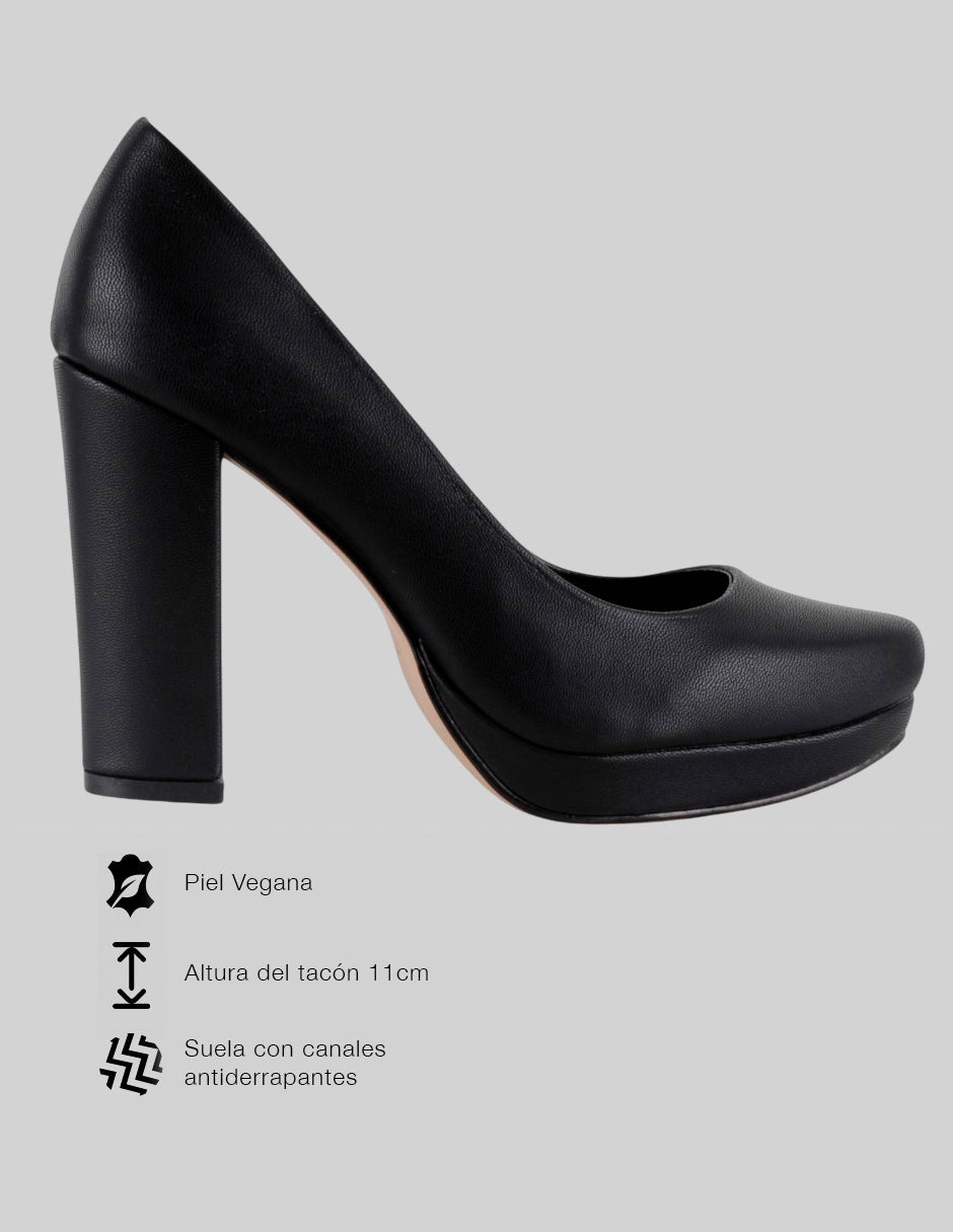 Zapatillas Drop Day en Piel vegana – Negro