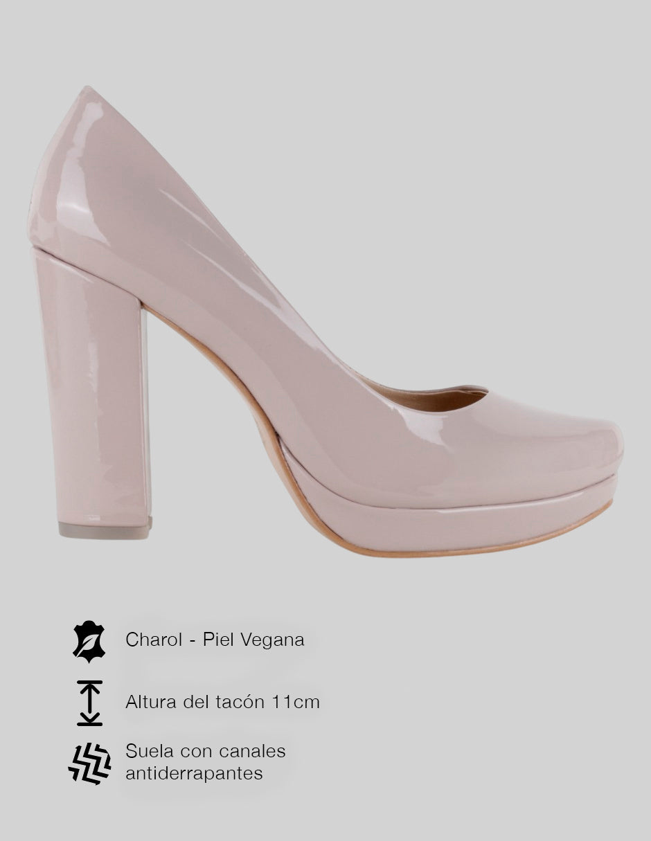 Zapatillas Drop Day en Charol – Beige