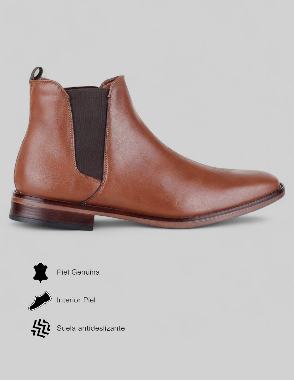 Botas casuales Signature Line en Piel – Café
