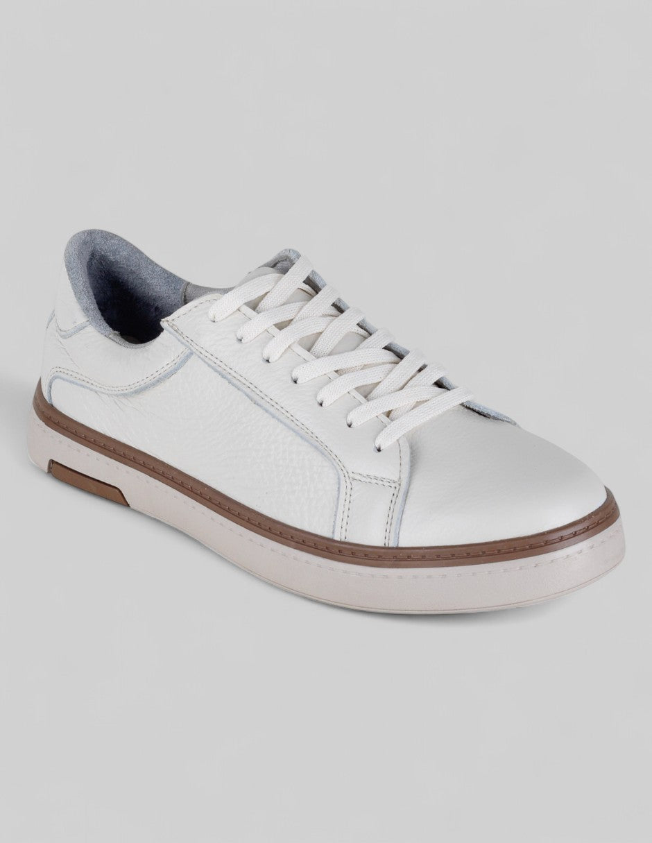 Tenis con cordones Exterior Piel Color Blanco Para Hombre De RBCOLLECTION