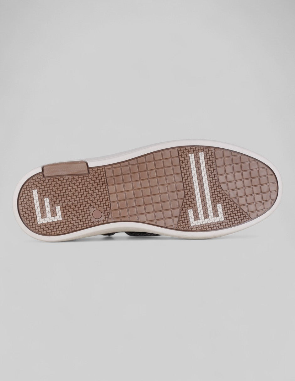 Tenis con cordones Signature Line en Piel – Blanco