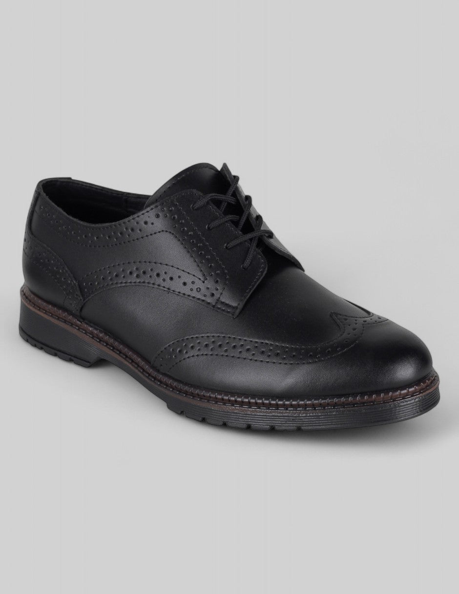 Oxfords Exterior Piel Color Negro Para Hombre De RBCOLLECTION