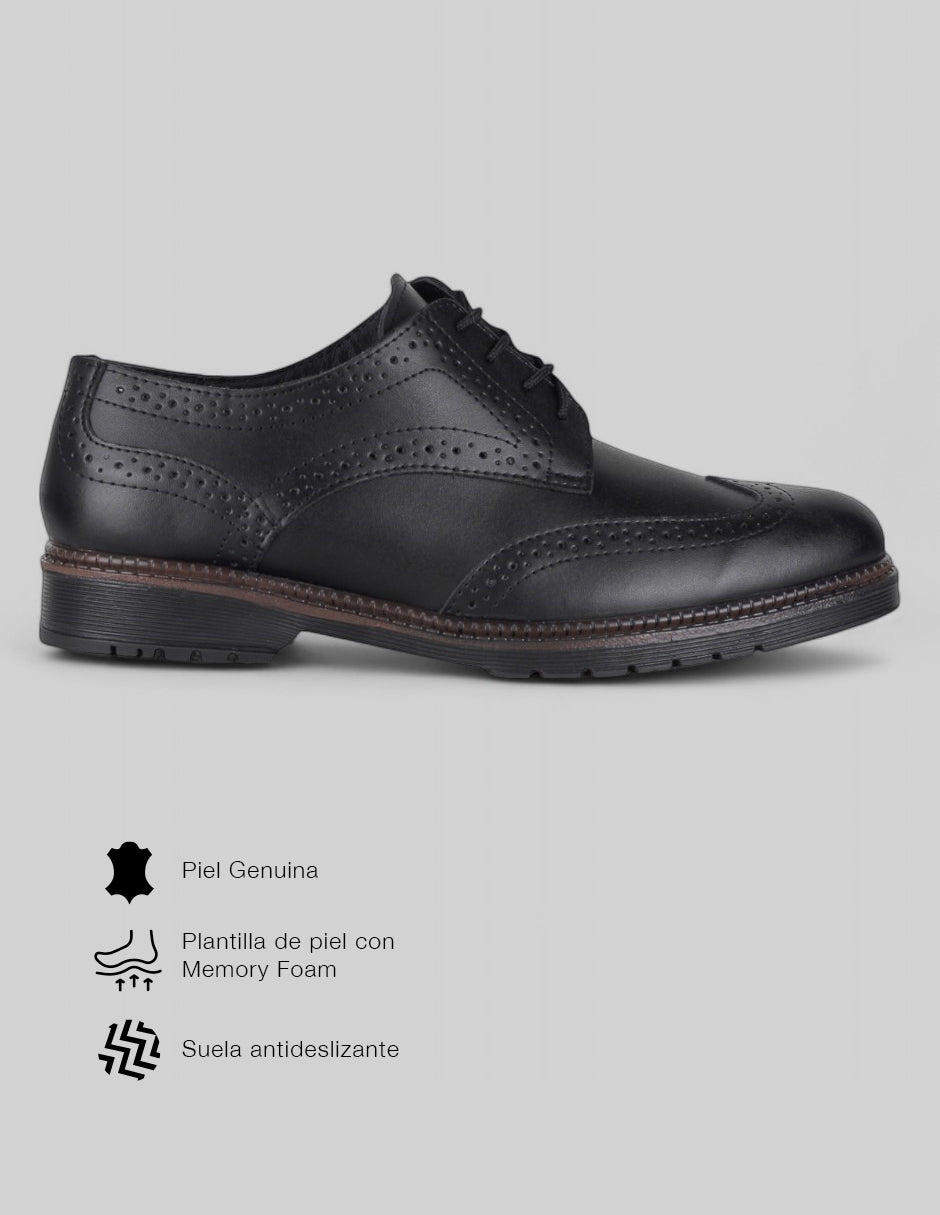 Oxfords Signature Line en Piel – Negro