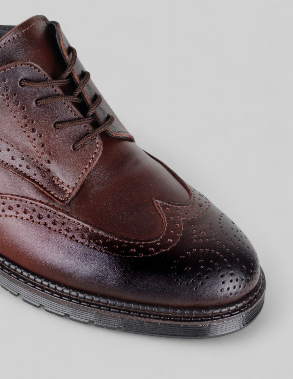 Oxfords Signature Line en Piel – Café