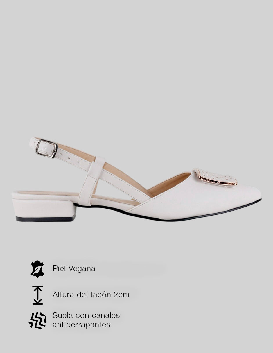 Flats puntales Onne en Piel vegana – Beige