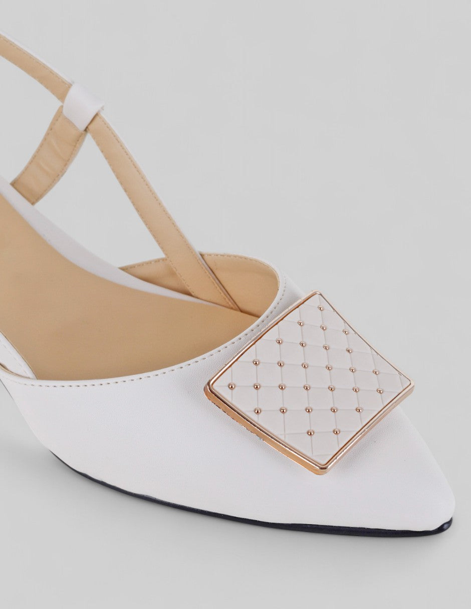 Flats puntales Onne en Piel vegana – Beige