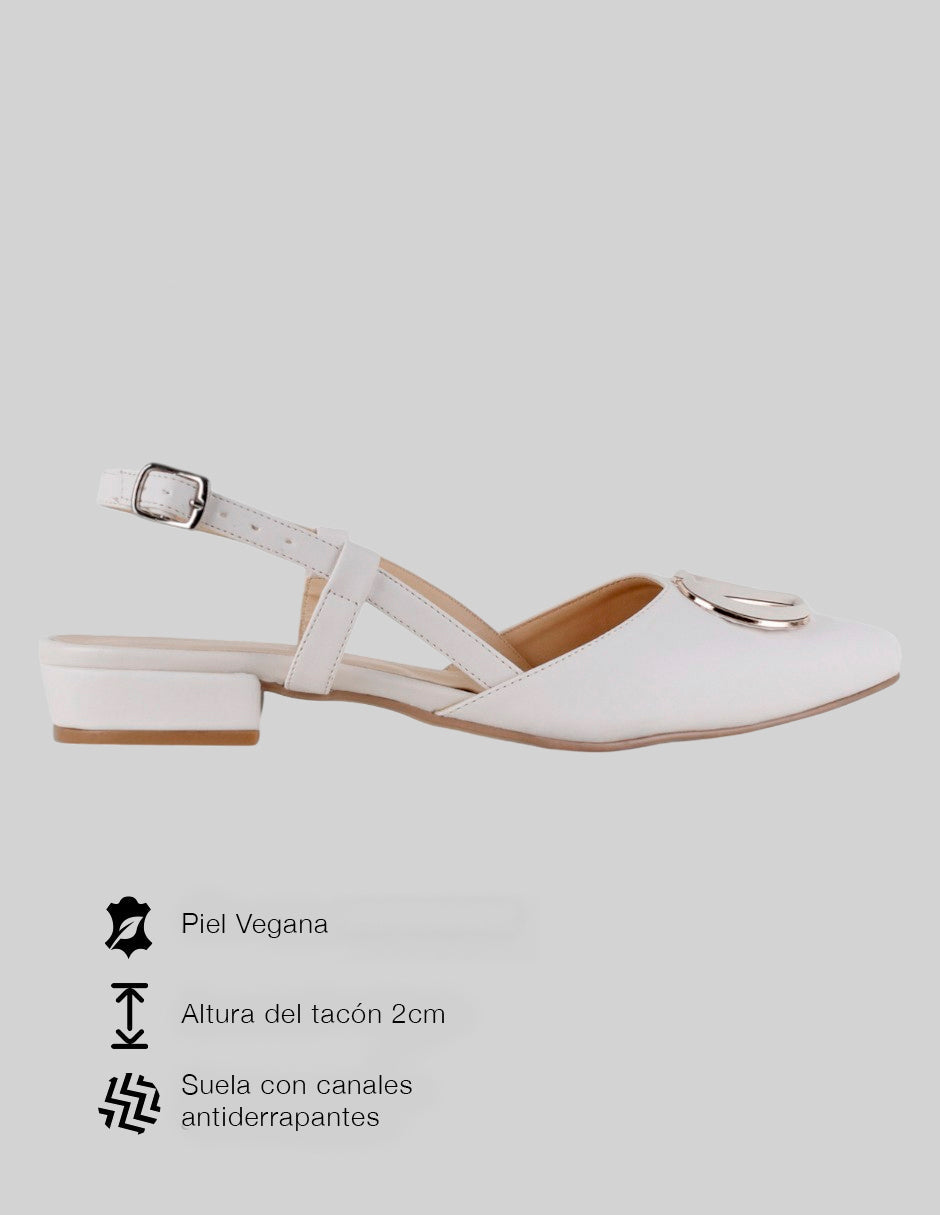 Flats puntales Onne en Piel vegana – Beige