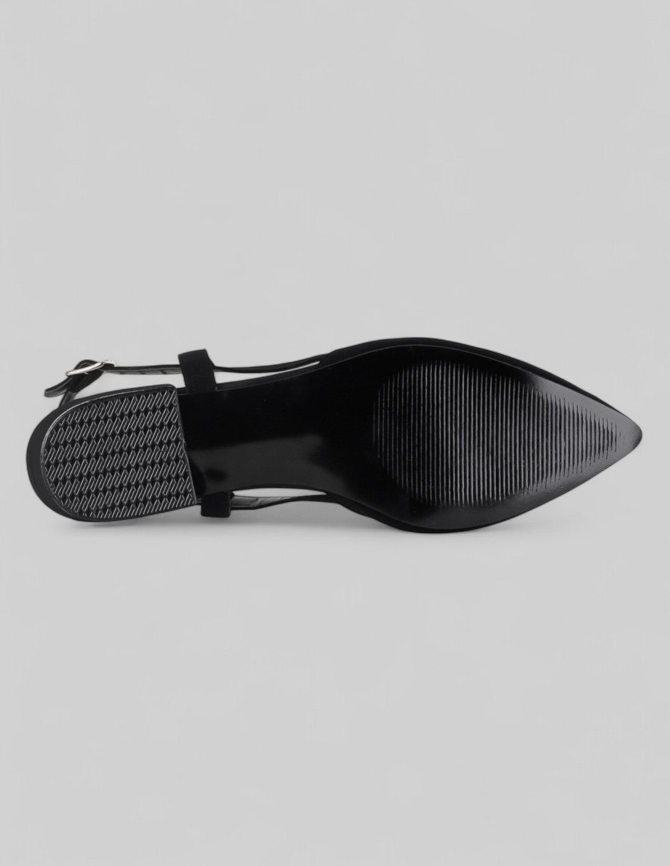 Flats puntales Onne en Piel vegana – Negro