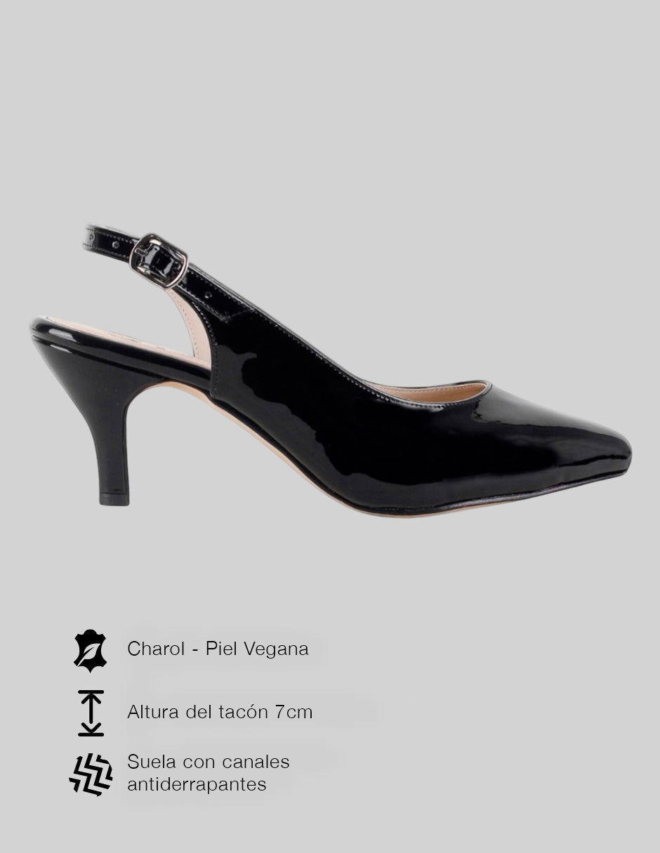 Zapatillas Classy en Charol – Negro