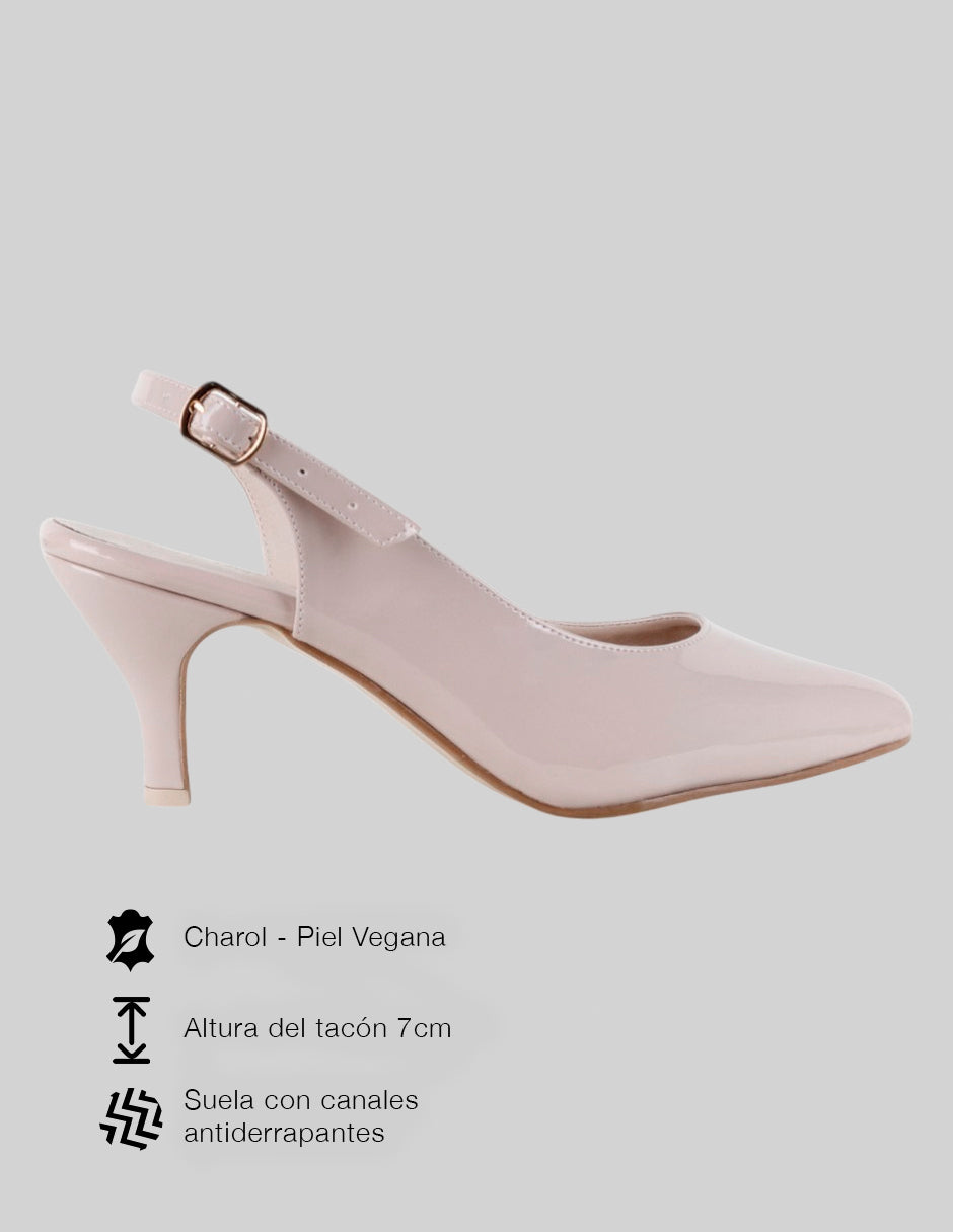 Zapatillas Classy en Charol – Beige