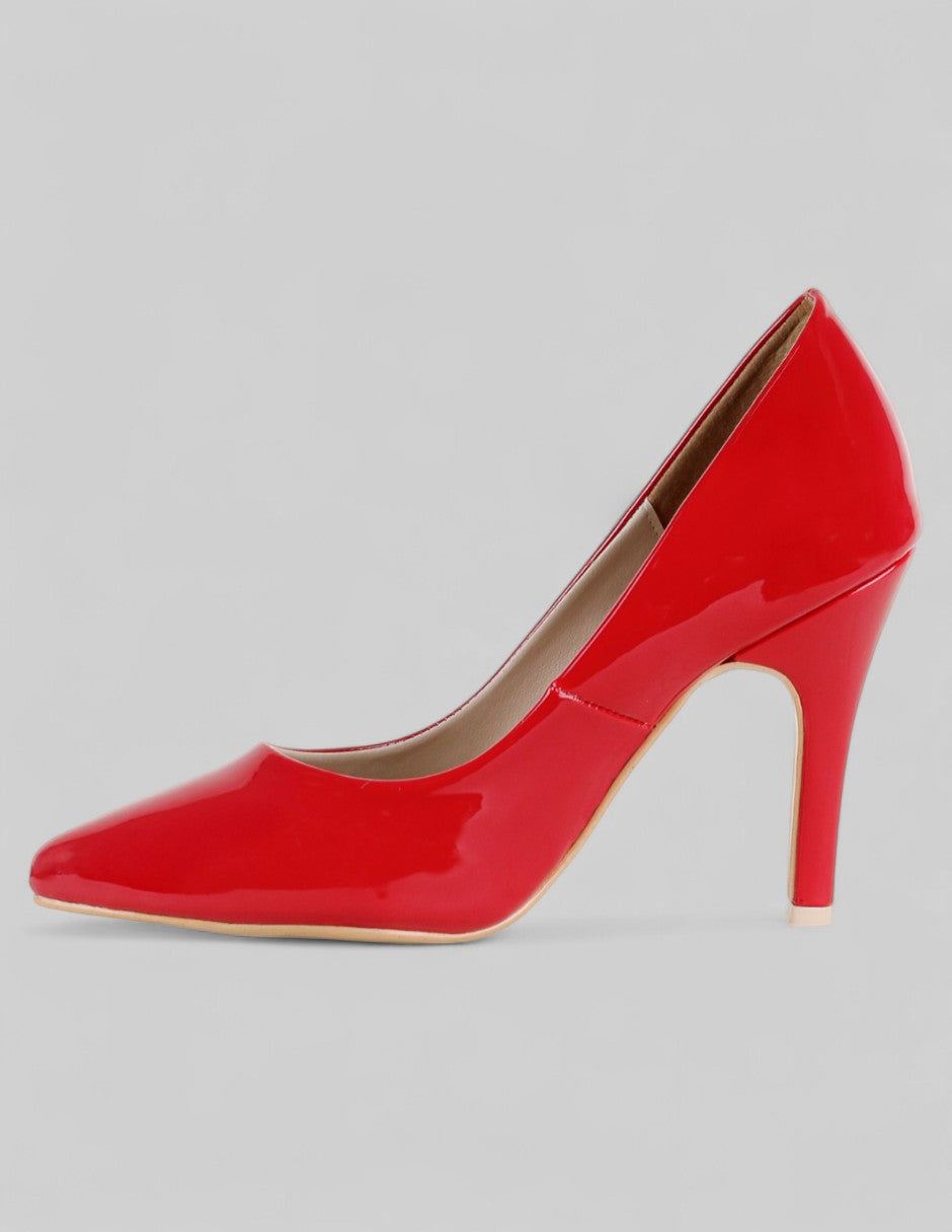 Zapatillas Classy en Charol – Rojo