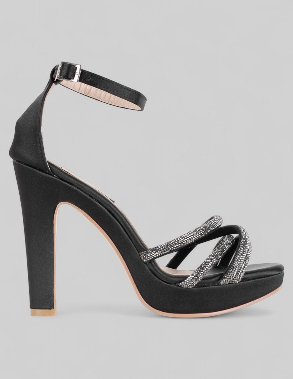 Sandalia con tacón Glowm en Sintético – Negro