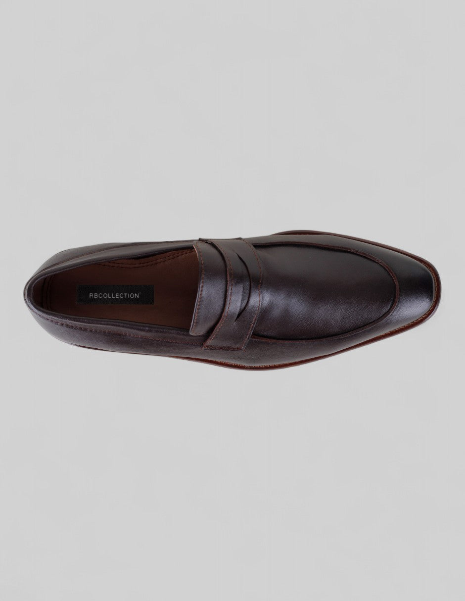 Mocasines Signature line en Piel – Café