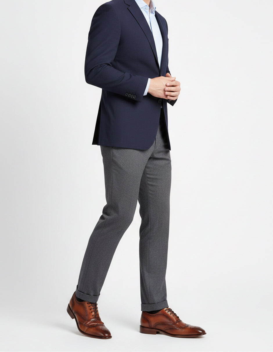 Zapatos de vestir Wingtip en Piel – Café