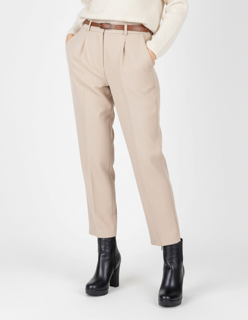 Botín con tacón Signature Line en Piel – Negro