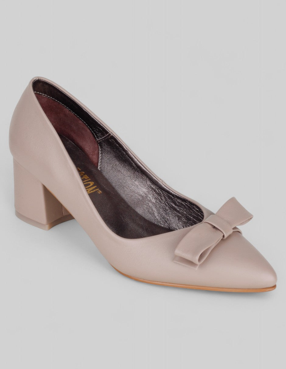 Zapatillas Signature Line en Piel – Beige