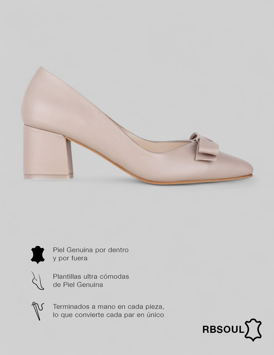 Zapatillas Signature Line en Piel – Beige