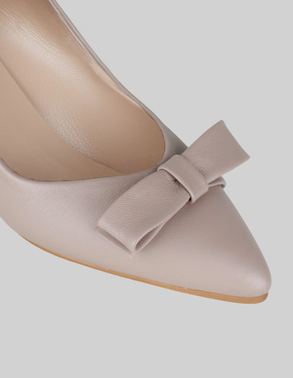 Zapatillas Signature Line en Piel – Beige