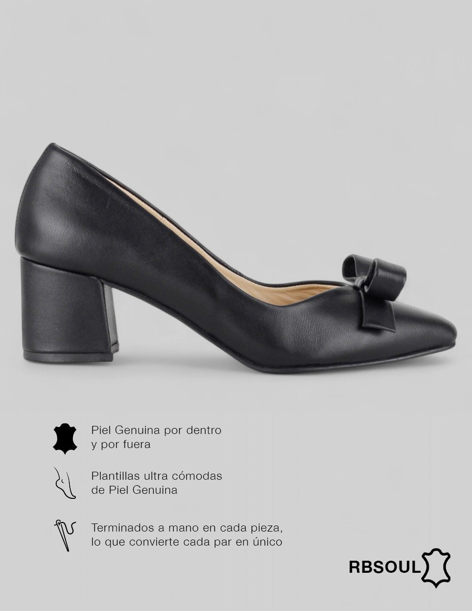Zapatillas Signature Line en Piel – Negro