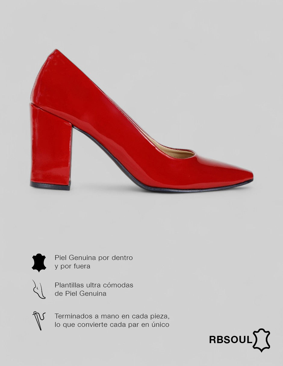 Zapatillas Signature Line en Charol – Rojo