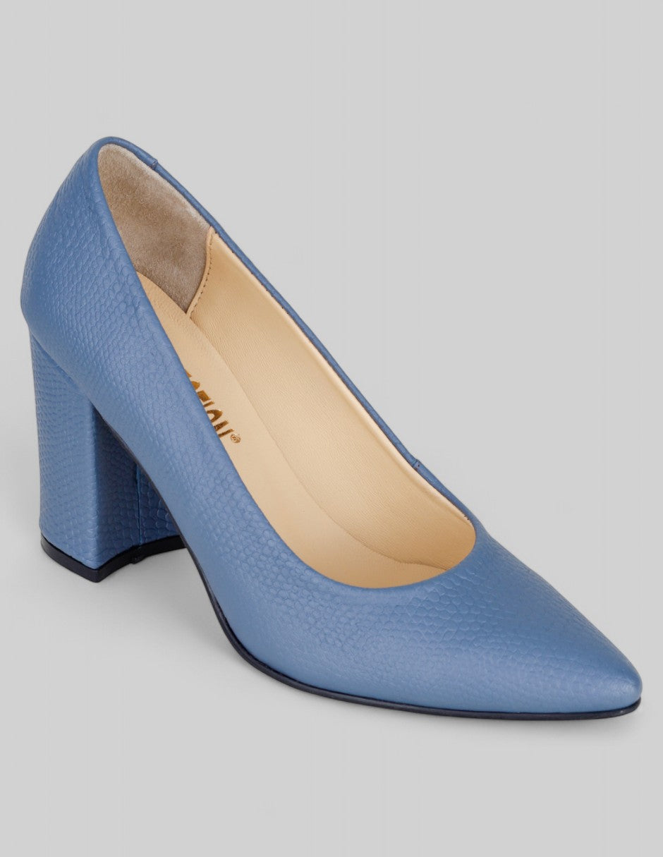 Zapatillas Signature Line en Piel – Azul