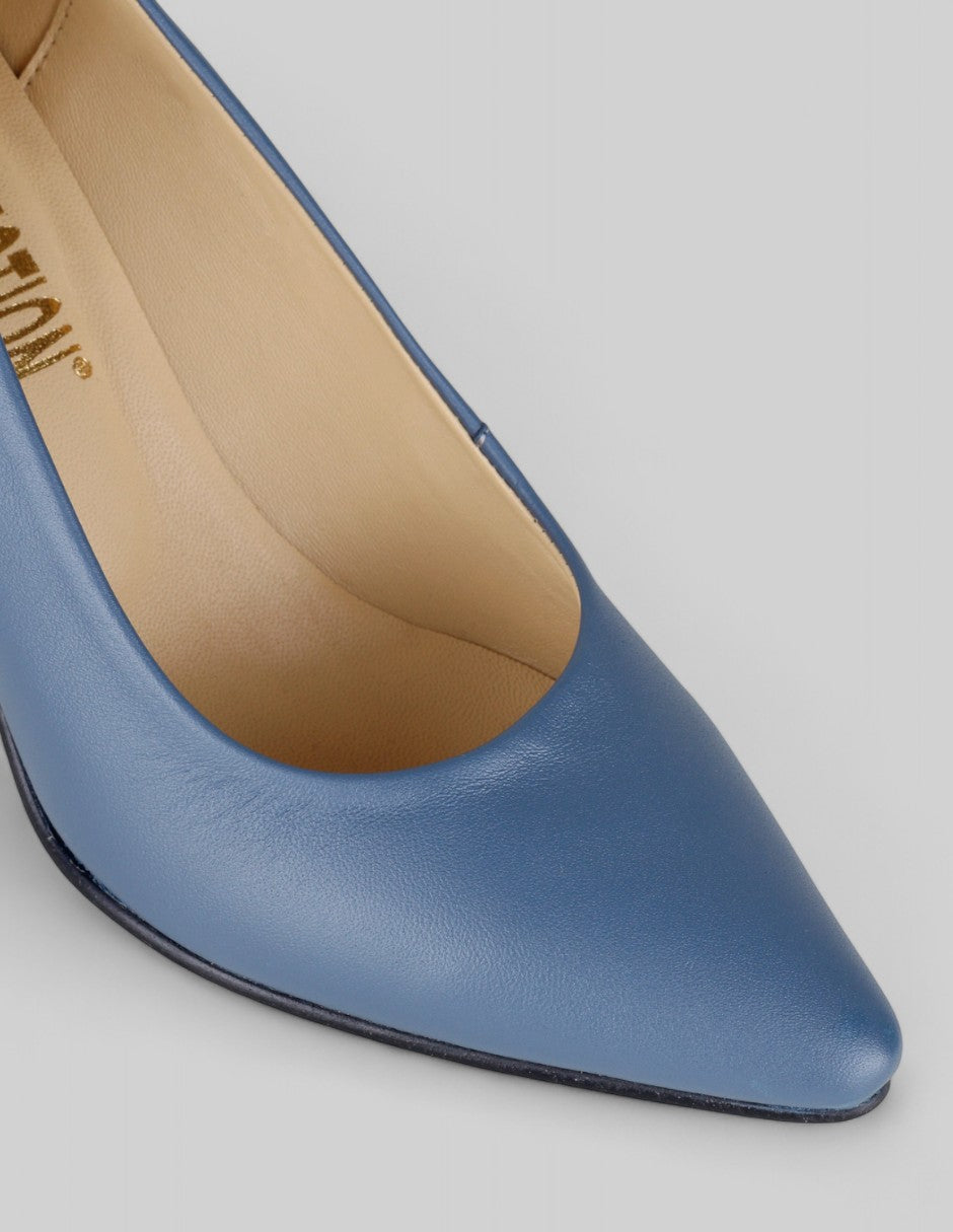 Zapatillas Signature Line en Piel – Azul
