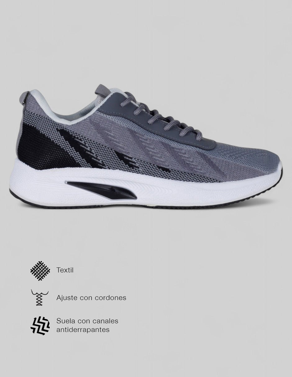 Tenis tipo deportivo  Stormer en Textil – Gris