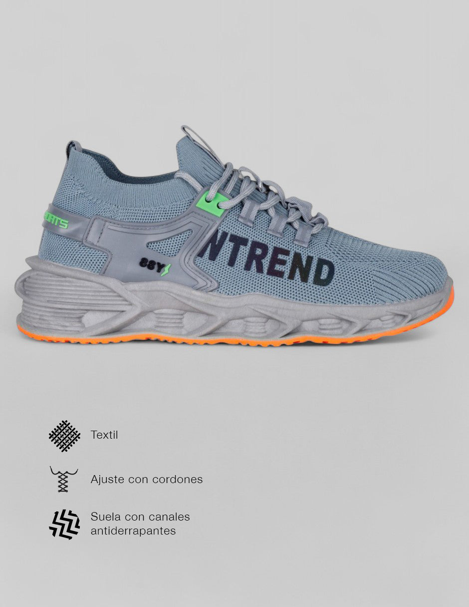 Tenis tipo deportivo  Stormer en Textil – Azul