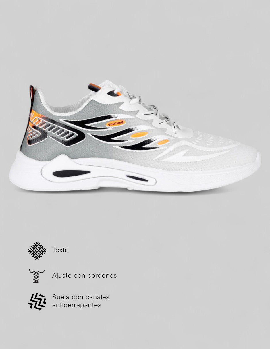 Tenis tipo deportivo  Stormer en Textil – Blanco