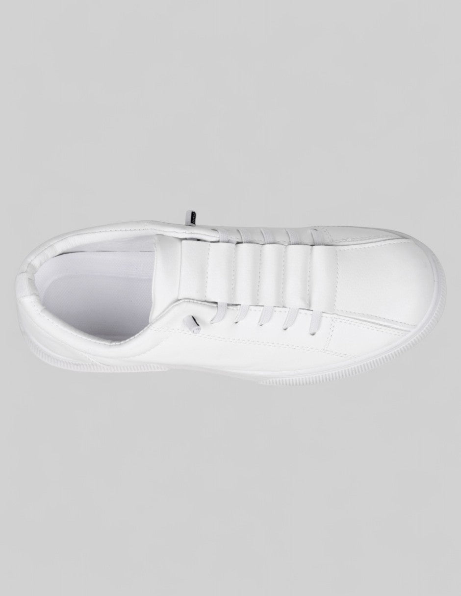 Tenis con cordones  Grid en Sintético – Blanco