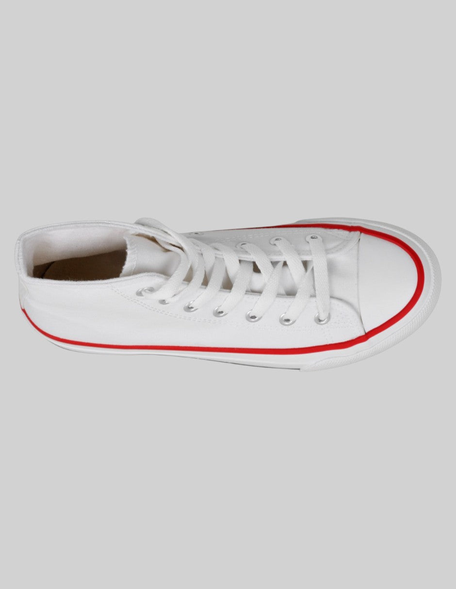 Tenis con cordones  Grid en Textil – Blanco