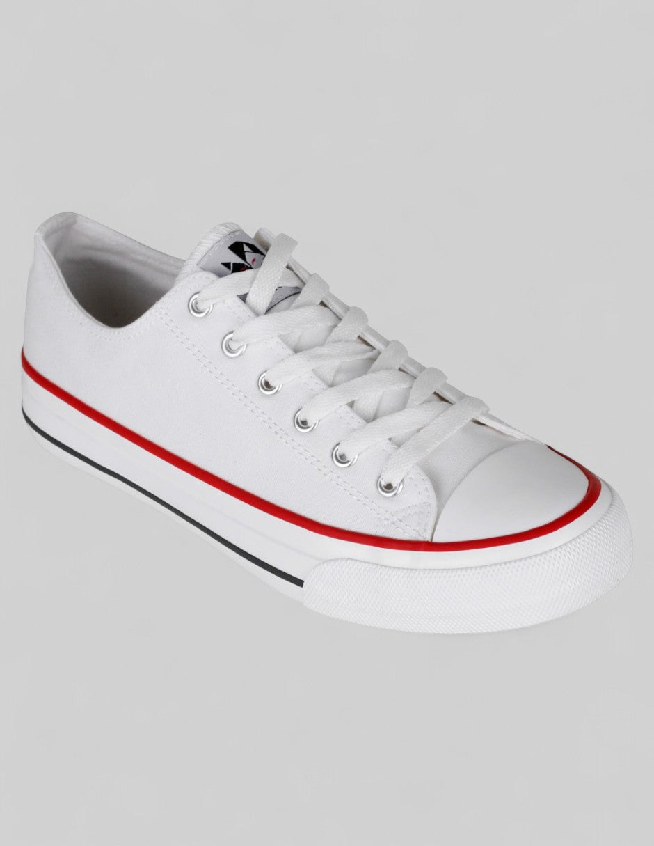 Tenis con cordones  Grid en Textil – Blanco
