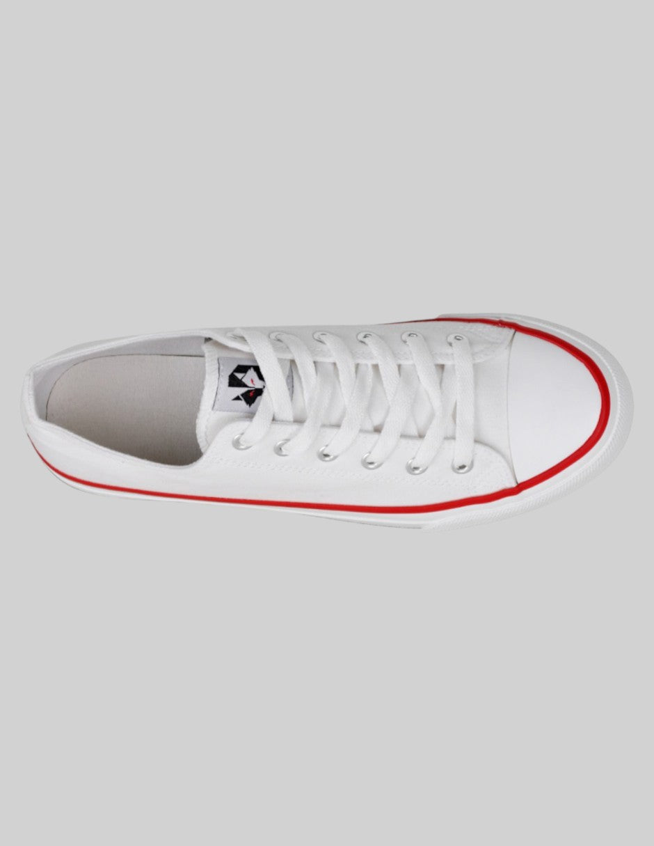 Tenis con cordones  Grid en Textil – Blanco