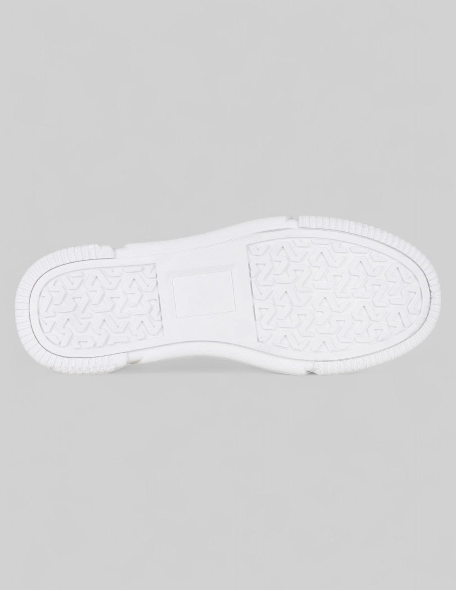Tenis con cordones  Grid en Sintético – Blanco