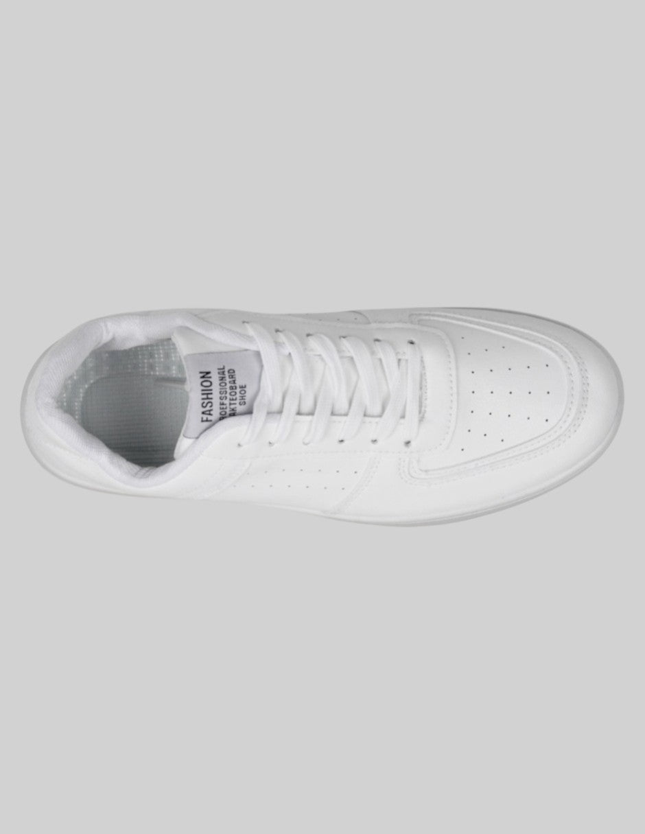 Tenis con cordones  Grid en Sintético – Blanco