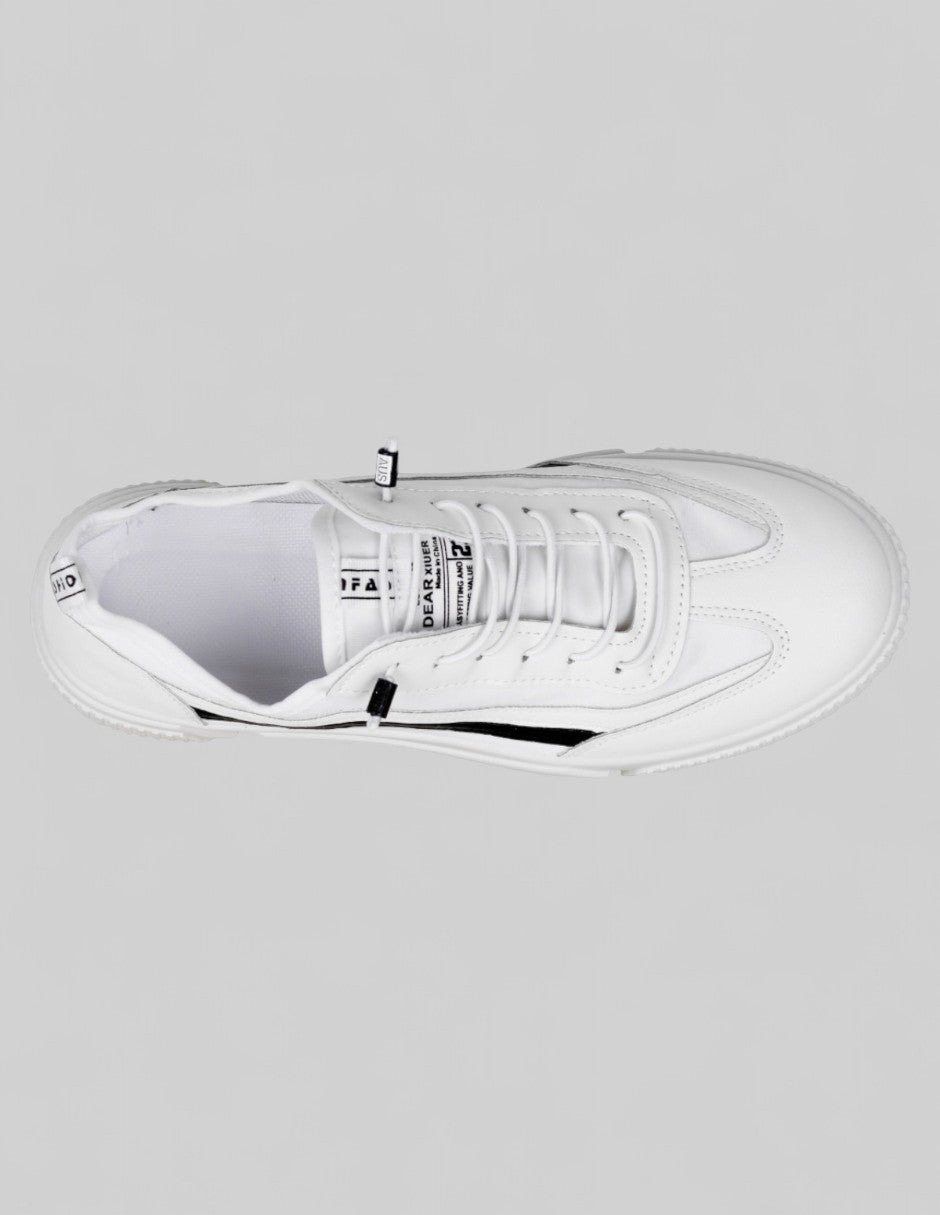 Tenis con cordones  Grid en Sintético – Blanco