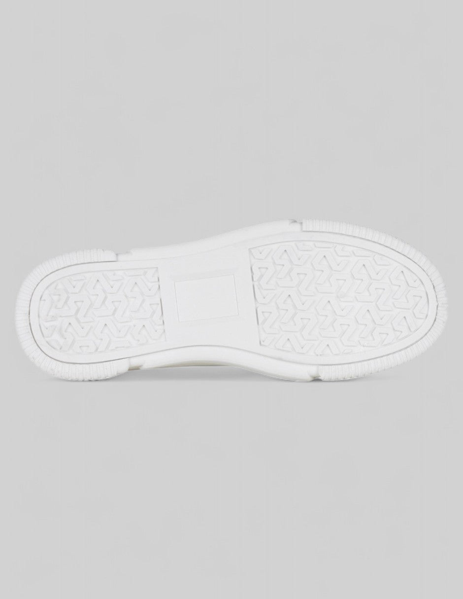 Tenis con cordones  Grid en Sintético – Blanco