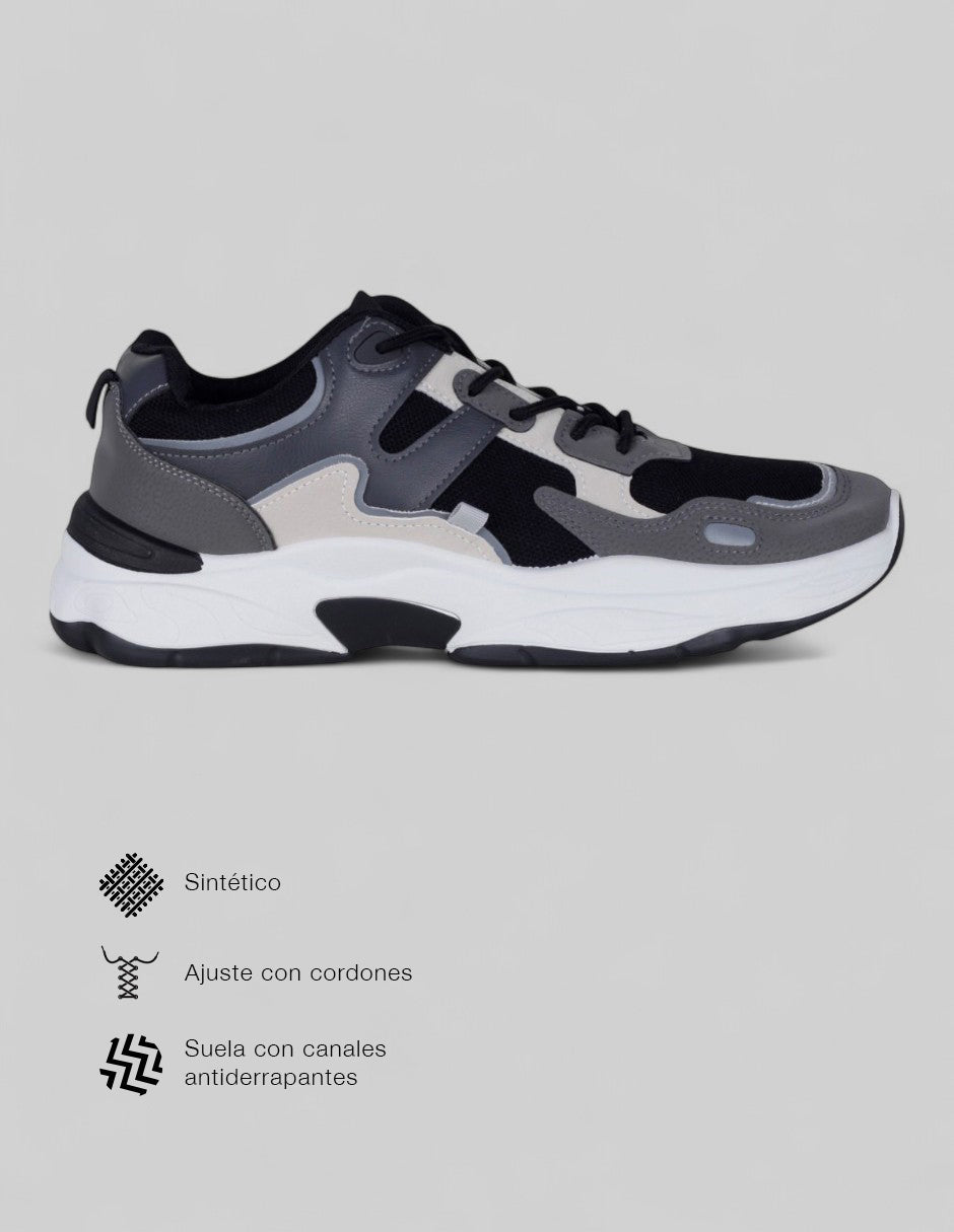 Tenis tipo deportivo  Stormer en Textil – Gris