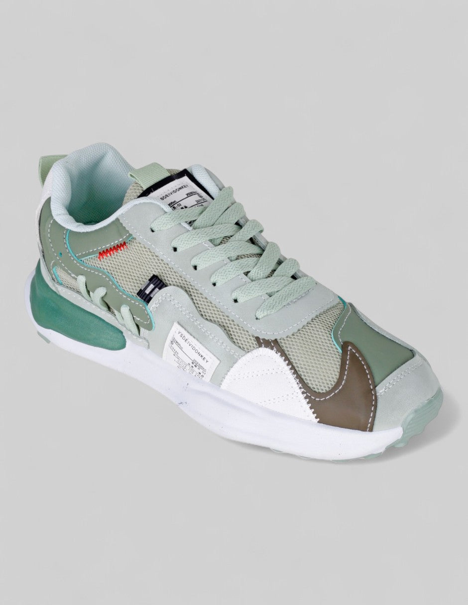 Tenis tipo deportivo Exterior Textil Color Verde Para Hombre De RBBASICS