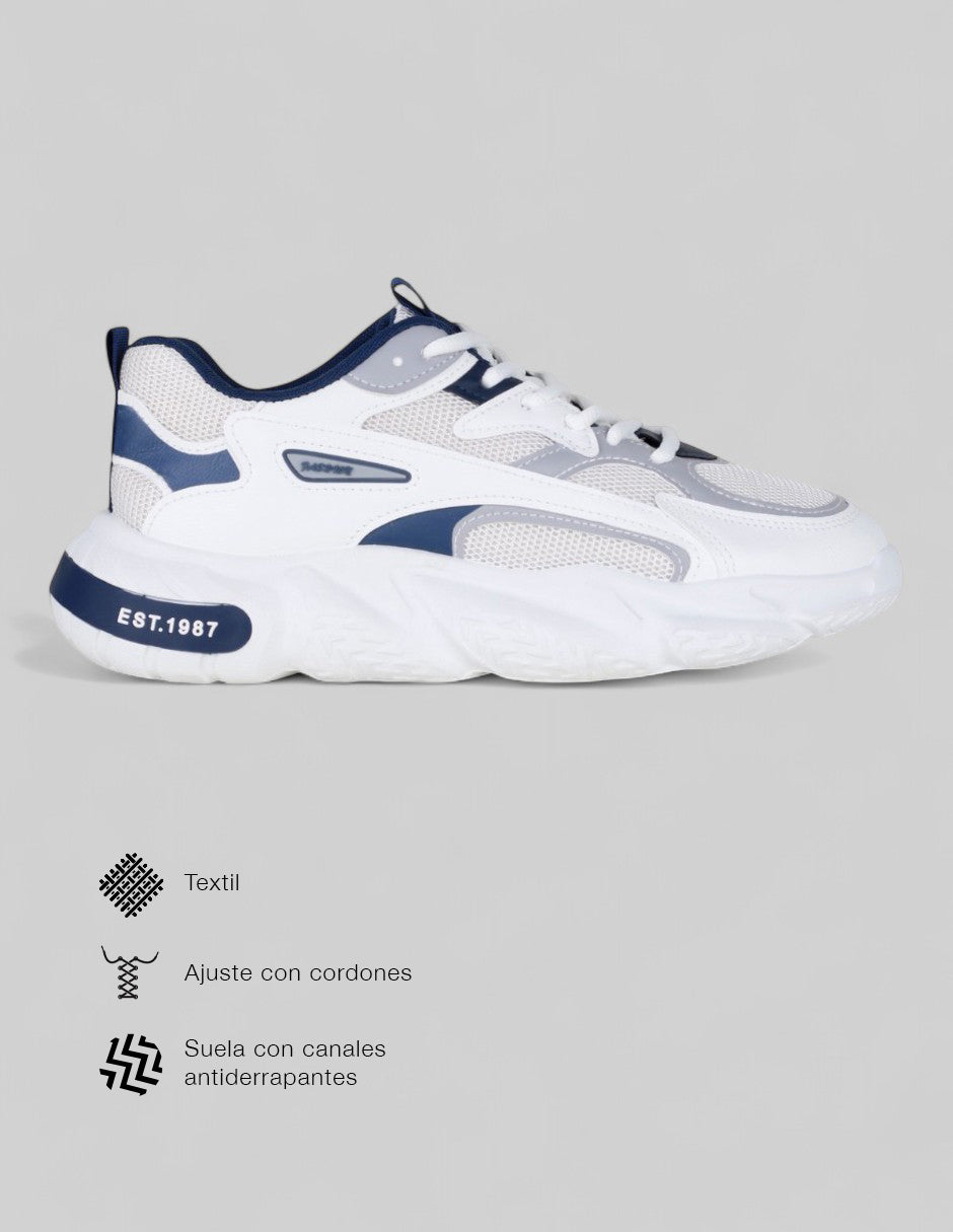 Tenis tipo deportivo  Stormer en Sintético – Blanco