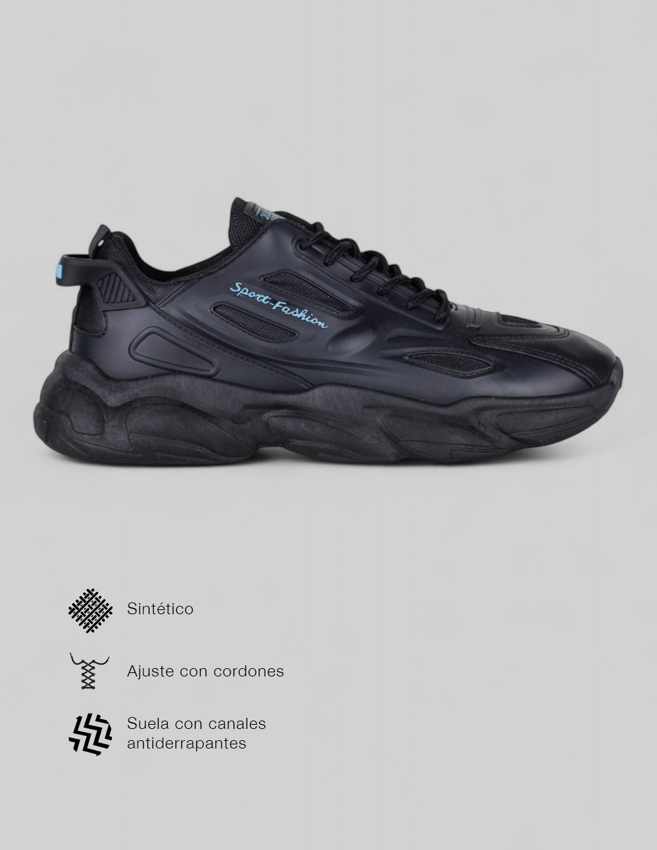 Tenis tipo deportivo  Stormer en Sintético – Negro
