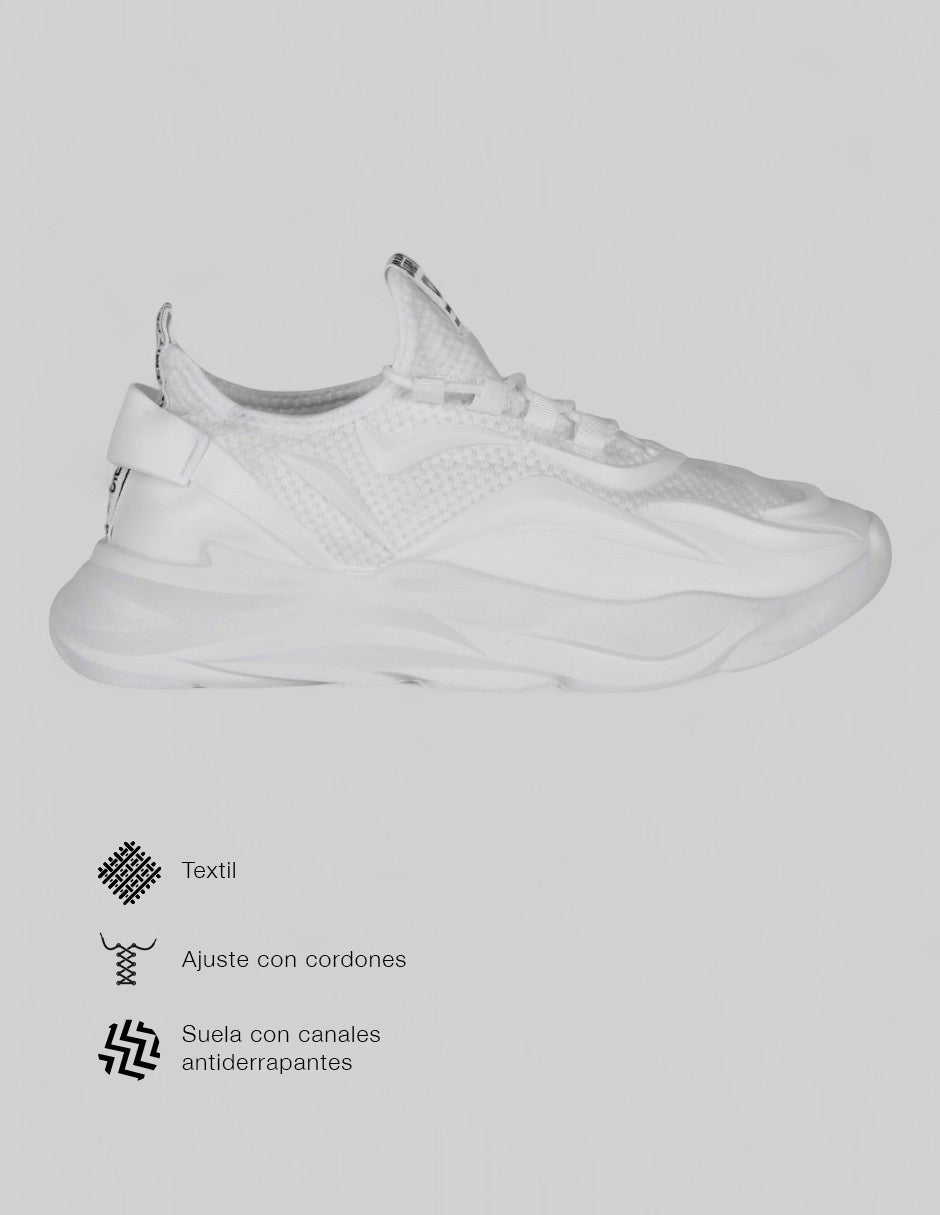 Tenis tipo deportivo  Stormer en Textil – Blanco