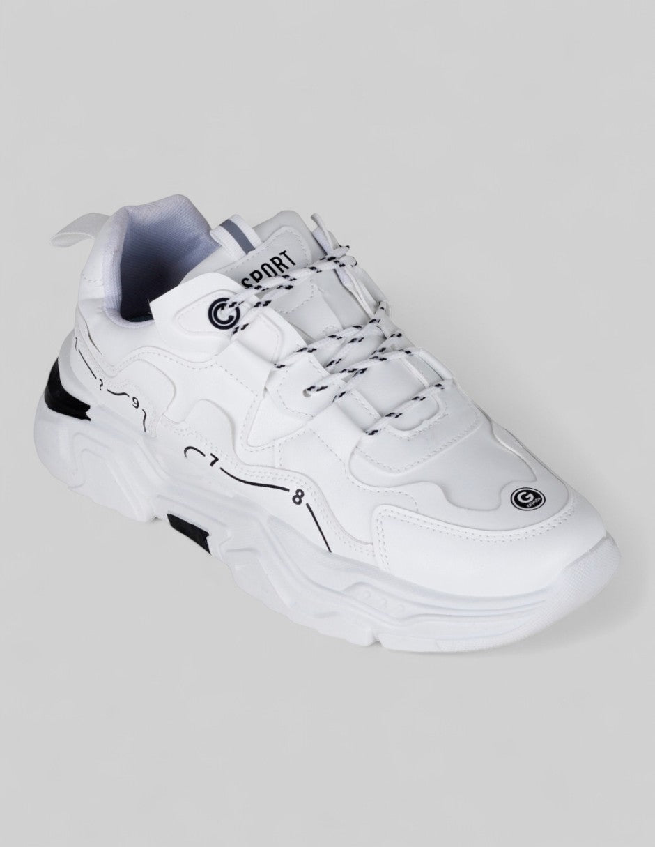 Tenis tipo deportivo  Stormer en Textil – Blanco