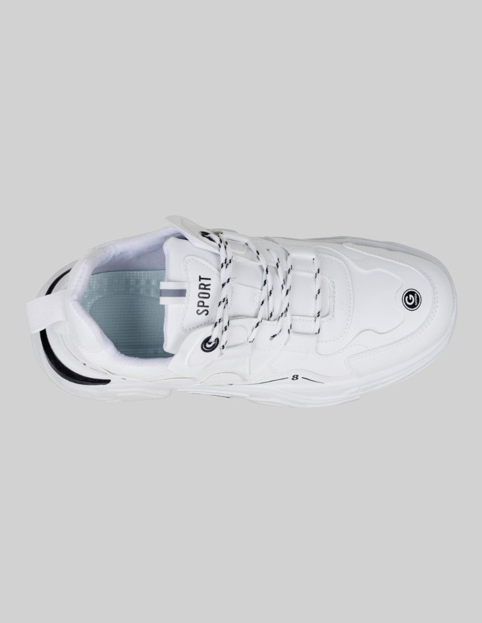 Tenis tipo deportivo  Stormer en Textil – Blanco