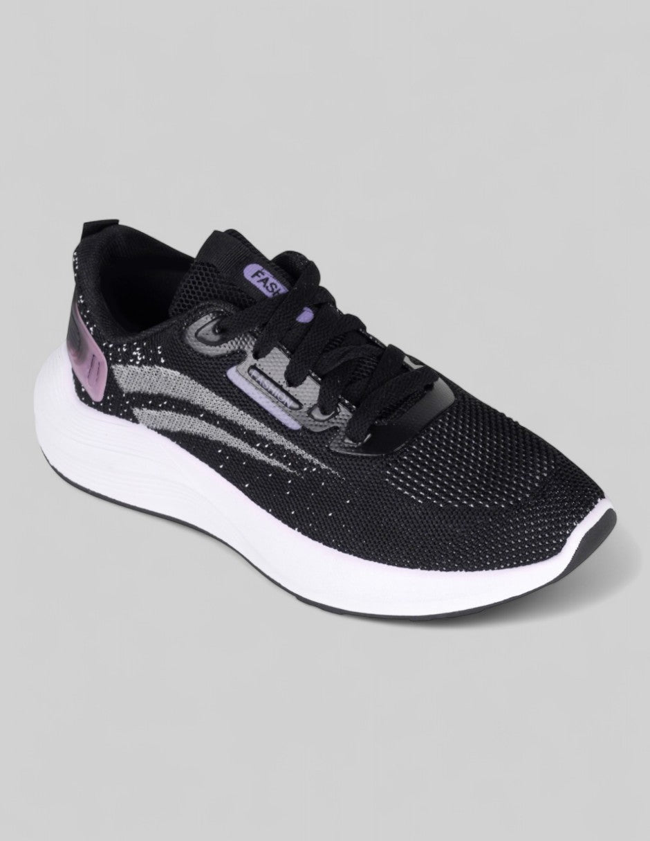 Tenis tipo deportivo Exterior Textil Color Negro Para Mujer De RBBASICS